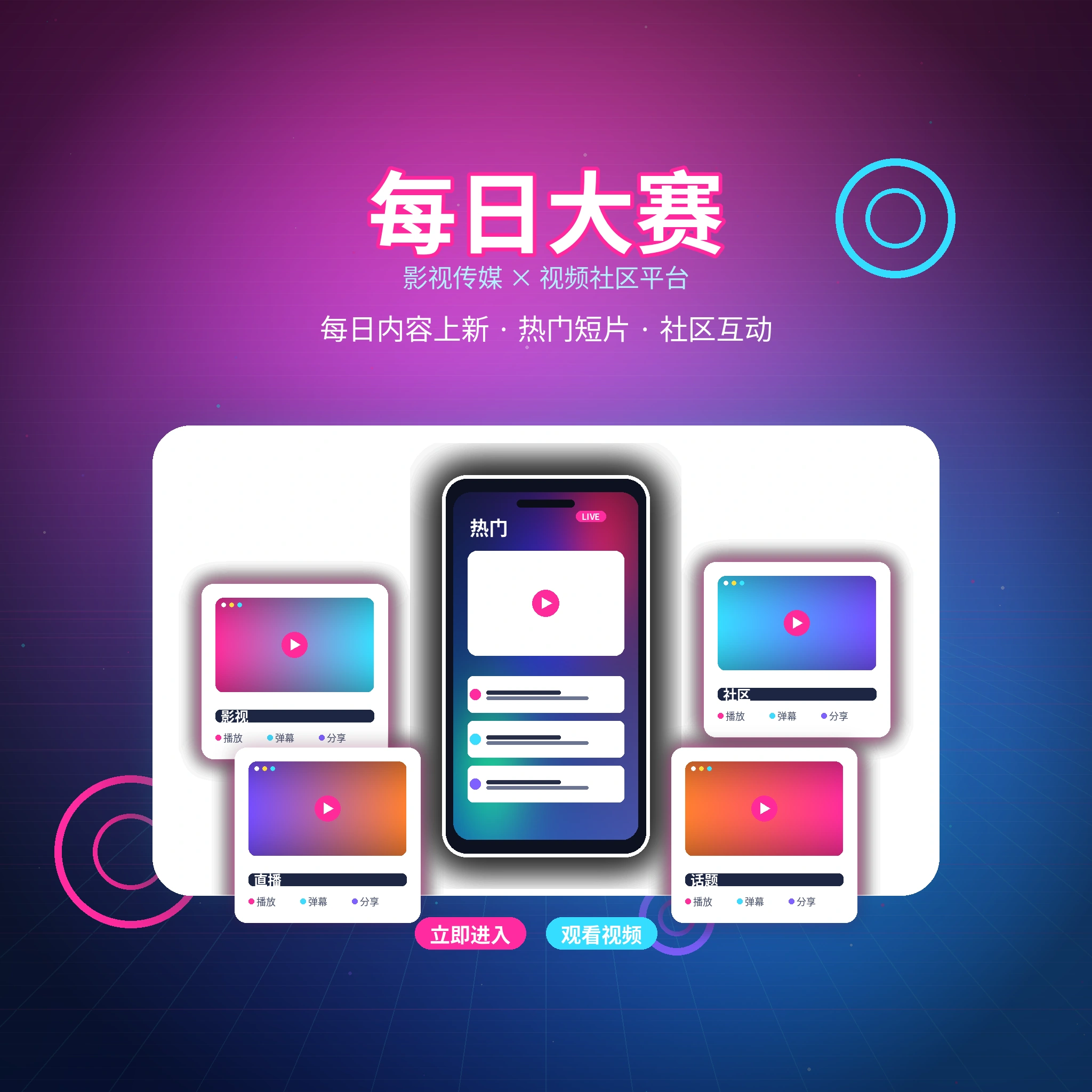 每日大赛品牌与影视传媒社区理念